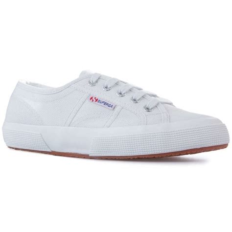 Womens 2750 Cotu Classic White Lace Up Canvas Trainers Womens From