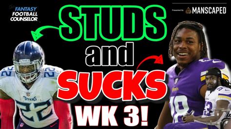 Fantasy Football Week Recap Studs And Sucks Each Position