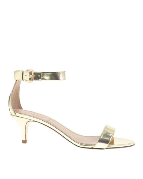 J.crew Mirror Metallic Kitten-heel Sandals in Gold (metallic gold) | Lyst