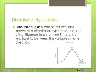 Directional Hypothesis testing | PPT