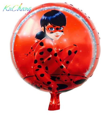 50pcs Lot Cartoon Helium Inflatable Balloons Miraculous Ladybug Globos