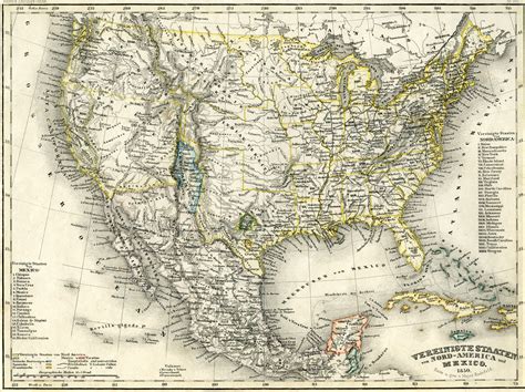 1850 Map Of United States Of America Nevada State Museum Las Vegas