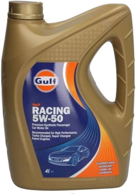 Gulf Racing SAE 5W 50 4L Synthetic Passenger Car Motor Oil 5W50