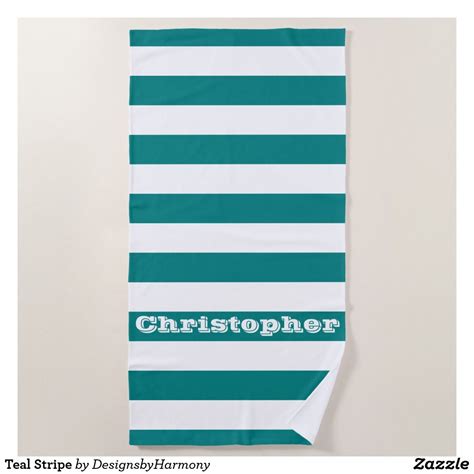 Teal Stripe Beach Towel Colorful Beach Towels Striped Beach Towel Large Beach Towels