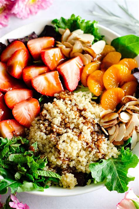 Strawberry Salad With Quinoa And Mint Milk Free Mom