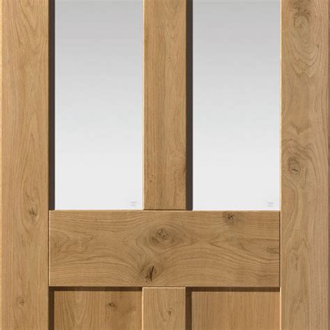 Rustic Oak Shaker 2 Panel 2 Pane Absolute Evokit Double Pocket Doors