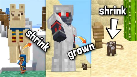 Grow And Shrink Any Mob Monsters And Itself Mod For Minecraft Pe And Bedrock 1 18 And 1 19