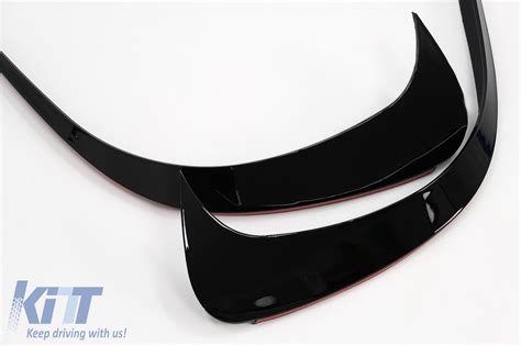 Front Bumper Splitters Fins Aero Suitable For Mercedes C Class W