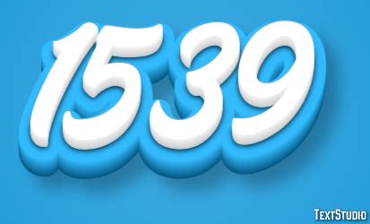 1539 Text Effect and Logo Design Number