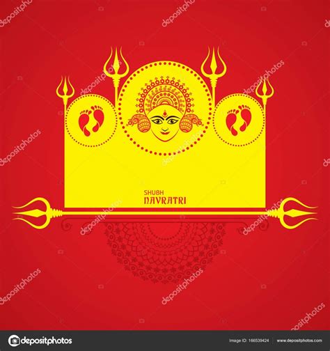 Navratri Utsav Greeting Card Stock Vector By Graphicsdunia4u 166539424