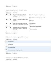 Quiz E Ethic Docx Question 1 1 Point Match The Action With The ACS