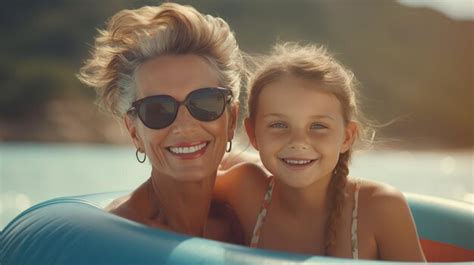 Premium Photo Mother And Daughter Enjoying Summer Vacation Playing