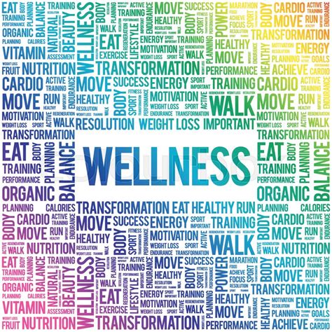 Wellness Word Cloud Fitness Sport Stock Vector Colourbox