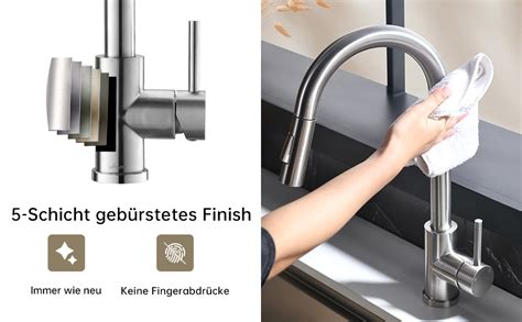 APPASO Wasserhahn Küche küchenarmatur mit Brause Ausziehbar