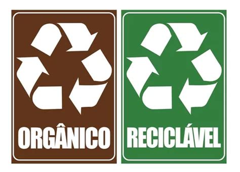 Adesivos Plixeiras Coleta Seletiva Reciclável Orgânico Mercadolivre