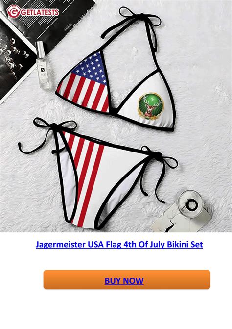 Jagermeister USA Flag 4th Of July Bikini Set By Getlatests Print The