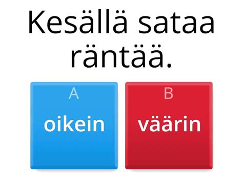 Abc S Vuodenajat Ja Kuukaudet Quiz