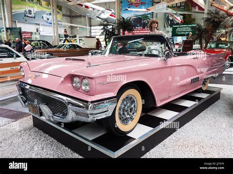 Classic 1959 Ford Thunderbird Convertible On Display In Sinsheim Auto