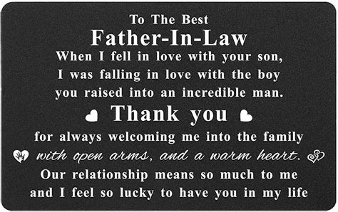 Laluminter Father In Law Engraved Wallet Card Inserts Worlds Best