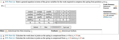 Solved Problem The Force Required To Compress A Chegg