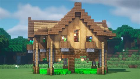 Minecraft How To Build A Survival House On Stilts YouTube