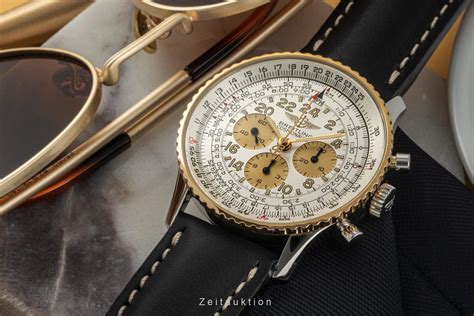 Breitling Navitimer Cosmonaute Chronograph Steel Gold Manual Winding