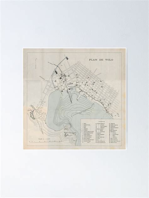 Vintage Map Of Volos Greece Poster For Sale By Bravuramedia