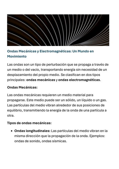 Solution Ondas Mec Nicas Y Electromagn Ticas Un Mundo En Movimiento