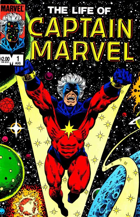 Life Of Captain Marvel 1 Jim Starlin Cover Reprints Pencil Ink