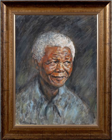 Brimm Shear Portrait Of Former President Nelson Mandela Mutualart