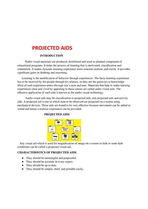 Projected Aids It Is About The One Doub Of The Type Of Audio Visual