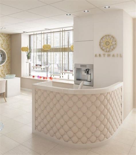 50 Reception Desks Featuring Interesting And Intriguing Designs Nail Salon Interior Nail Salon