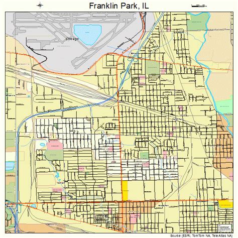 Franklin Park Illinois Street Map 1727702