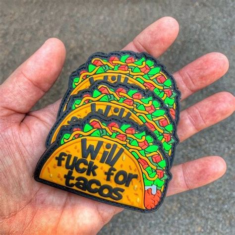 Tac Taco Patch Etsy Pvc Patches Patches Morale Patch