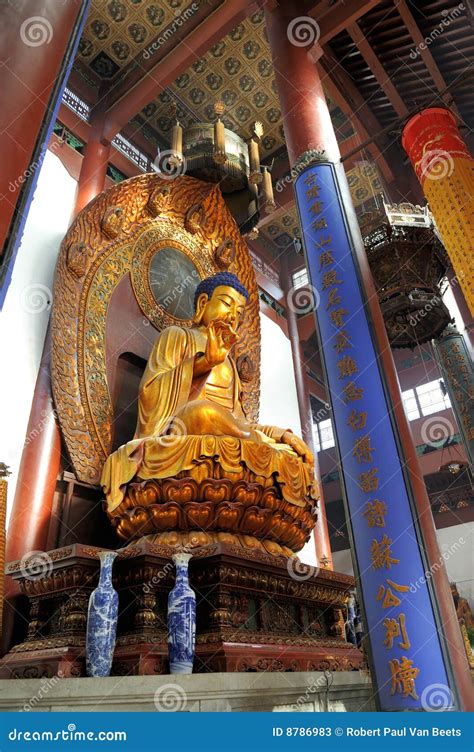 Famous Giant Seated Buddha at Lingyin Temple Stock Image - Image of ...