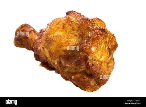 Golden Brown Fried Chicken Drumsticks Isolated Over White Background