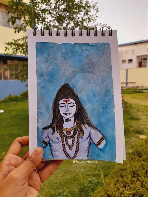 Lord Shiva Painting Using Water Colours🙏🔱🕉 Lord Shiva Painting