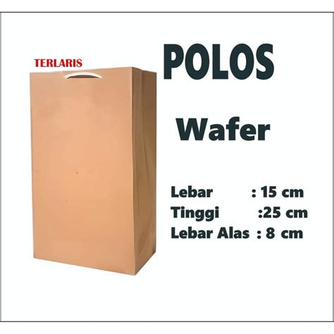 Jual Paper Bag Wafer Coklat Polos Paperbag Wafer Motif Batik Tas