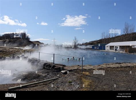 Secret lagoon Iceland Stock Photo - Alamy