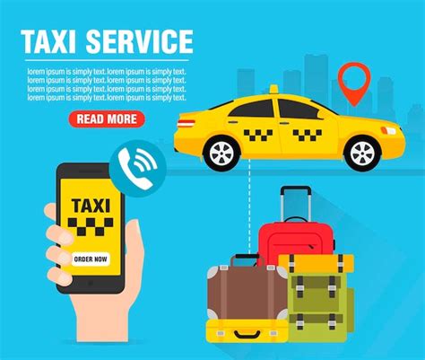 Diseño de concepto de servicio de taxi en línea plano coche de taxi