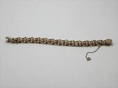 Vintage K Gold Filled Gf Signed Elco Mesh Link Chain Bracelet Ebay