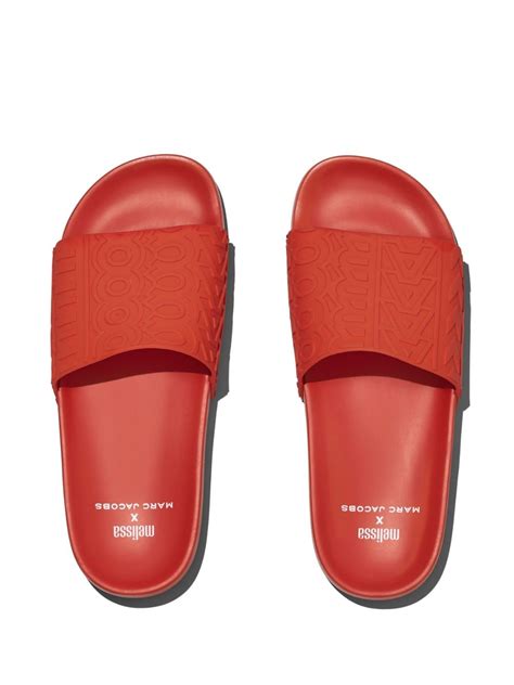 Marc Jacobs X Melissa Logo Embossed Slides Farfetch