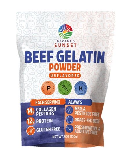 Divided Sunset Gluten Free Beef Gelatin Powder 6 Oz Walmart