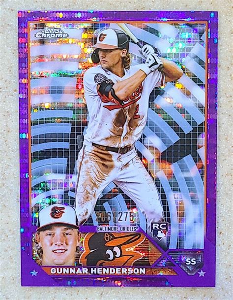 Topps Chrome Gunnar Henderson Purple Sonar Refractor Rc Sp