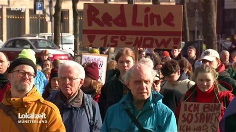 Fridays For Future Rote Linie Um M Nsters Promenade Globaler