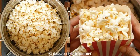 How to make butter popcorn, butter popcorn recipe - Raks Kitchen