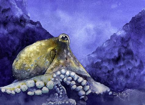 Octopus Watercolor. 12x18 : r/Watercolor