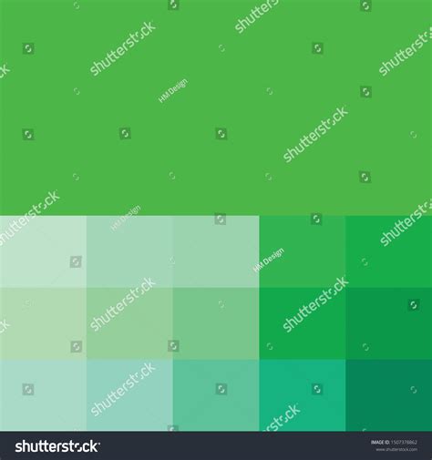 Green Color Palette Vector Illustration Stock Vector Royalty Free 1507378862 Shutterstock