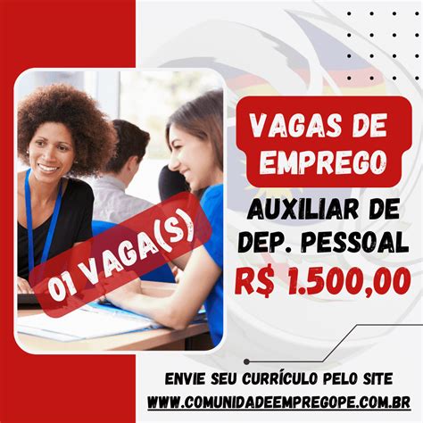 Auxiliar De Departamento Pessoal Com Salário De R 1500 00 Para