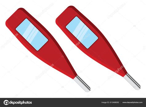 Red Thermometer Illustration Vector White Background Stock Vector By ©morphart 613498092